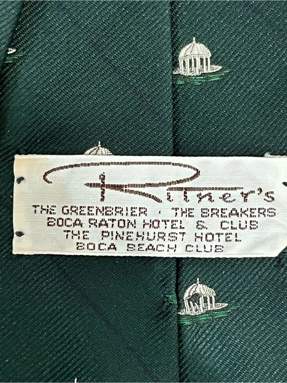 Vintage Ritner’s Resort Tie, The Greenbrier, Breakers